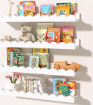 Lastetoa raamaturiiulid 4 Pack White Floating Shelves for Wall Kids 16 Inch