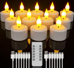 SoulBay laetavad teevalgustid, 12 laetava k&uuml;&uuml;nla pakett, mis v&auml;relevad kaugjuhtimispuldi ja taimeri abil, LED-k&uuml;&uuml;nlad 6-pordi USB-C kaabliga koju, tuppa, lauale, Halloweeni, j&otilde;ulukaunistuseks