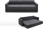 Atlantic Home Collection Kelly diivanvoodi tasku vedruga ja praktilise topsiga, tumehall, 226 x 86 x 78 cm (Laius x S x K&otilde;rgus x K&otilde;rgus)