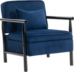 FUNECORP Mid-Century modernne lugemistool hoiuruumiga, k&otilde;rge seljatugi, Corduroy kangast lounge tool, polsterdatud tool elutuppa, magamistuppa, &otilde;ppetuppa ja k&uuml;lalistetuppa
