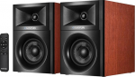 Sanyun SW205 4-tolline 80 W HiFi riiulik&otilde;lar, 2.0 aktiivne l&auml;hiv&auml;lja stuudio monitor, t&auml;iustatud 3D heliv&auml;lja, lipulaev DAC & DSP, heli hajutamise korpus, Bluetooth 5.4/Optiline/AUX, puidust v&auml;limus