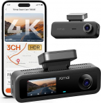 70mai T800E 4K Dash Cam Car 3-kanaliline, 4K + 1080P + 1080P eesmine tagumine sisemine 3-kanaliline autokaamera HDR F1.55, IR &ouml;&ouml;n&auml;gemine, parkimise j&auml;lgimine 24H, G-sensor, superkondensaator (ei sisalda Micro SD-kaarti)