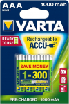 Varta 4 x AAA laetavad patareid 1.2V NiMH 1000mAh