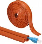 QUARKZMAN Kabelschlauch 6 Meter Durchmesser 6mm Flexibel Kabelkanal Dr&auml;hte H&uuml;lse mit Verschluss, Silkon Kabelschutzschlauch Leerrohr f&uuml;r TV Computer, Rot