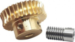 GuidNaurys 0,8 Modul 35 Z&auml;hne Schneckenradsatz Kupfer 1:35 &Uuml;bersetzungsverh&auml;ltnis Turbinenschneckenreduzierung Eingriffswinkel(Bore 6mm rod 8mm gear)
