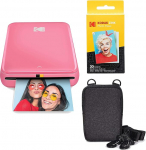 KODAK Step Printer Wireless Mobile Photo Printer with Zinc Technology (Pink) Travel Kit
