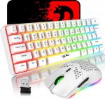 Mehaaniline traadita m&auml;nguklaviatuur Bluetooth 5.0/2.4G USB Dual Mode 2200mAh RGB LED taustavalgus Kompaktne t&auml;ielik anti-ghosting Key Traadita m&auml;nguhiir 750mAh kergekaaluline