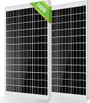 ECO-WORTHY 240 W 12 V p&auml;ikesepaneel monokristallid, 2 tk, 120 W p&auml;ikesemoodul, ideaalne 12 V akude laadimiseks, matkaauto, aia, matkaauto, paadi ja maja katuse jaoks.