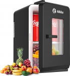 Aikku Minik&uuml;lmik 2 in 1 minik&uuml;lmik jahutus- ja soojendusfunktsiooniga 15 L v&auml;ike k&uuml;lmik 12 V DC/220 V AC koju, autodesse, kontoritesse, musta v&auml;rvi