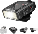 VILTROX Spark Z3 TTL-Kamerablitz f&uuml;r Sony, GN8 6500K On-Camera-Blitz Speedlite mit 7 Leistungsstufen, 650Vollleistungsblitzen, 1s Recycling, 3,7V/1800mAh Li-Ionen-Akku, Softbox (Grau)