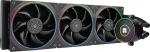 TR Aqua Elite 360 V5 ARGB Black Liquid CPU Cooler - 360mm AIO, 3 PWM ventilaatorit - Thin Ring ARGB valgusefekt AM4/AM5, Intel LGA1851/1700/115x, must CPU vesijahuti