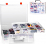 RHCOM m&auml;nguasjade korraldaja 72-kohaline hoiukast Hot Wheels autodele, Matchbox autodele, mini m&auml;nguasjadele ja v&auml;ikestele nukkudele 3-kohaline vitriinkapp