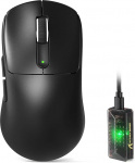 ATTACK SHARK V5 traadita m&auml;nguhiir 53g, 20000 FPS, optiline l&uuml;liti, PAW3950MAX 42K DPI sensor, 8KHz RGB vastuv&otilde;tja, Tri-Mode BT/2.4GHz/USB-C, 500mAh, keskmise kuni suure k&auml;ega (must)