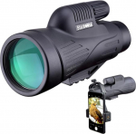 Starboosa 12x50 High Definition Monocular Telescope with Smartphone Holder - Waterproof Monocular with Durable and Clear BAK4 Prism for Bird Watching, Wildlife, Hunting, Camping, Hiking