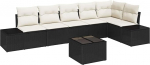 Rantry 6-teiliges Gartensofa Set mit Kissen aus Braunem Poly-Rattan Gartenlounge Model3355756