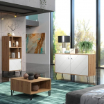 Lomadox elutoa m&ouml;&ouml;blikomplekt Artisan tammepuust, matt valge laius 201 x k&otilde;rgus 136 x s&uuml;gavus 40 cm