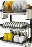 UsmAsk 201 3 Layer Dish Drying Rack Stainless Steel Kitchen Rack Wall Mounted Dish Drying Rack Dish Rack