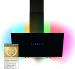 Exquisit KFD817-2L Cooker Hood Black | Extractor - Recirculation Capable | 3 Power Levels | Touch Display | LED Lighting