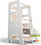 Juskys Henny &otilde;ppetorn lastele alates 1-aastasest, seismisabi, 3-suunaline reguleeritav k&otilde;rgus, kallutuskaitse, k&ouml;&ouml;giabi - valge