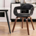 Mingone k&ouml;&ouml;gitoolid s&ouml;&ouml;gitoa toolid pehmendusega kunstnahast, t&auml;ispuidust jalad ja k&auml;etoed restorani elutuppa (must + pruun, 1)