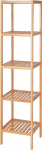 dibea Bamboo Shoe Rack, Bathroom Shelf, Standing Shelf, 5 Shelves, Natural