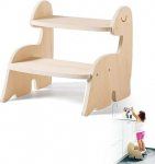 Promise Babe Montessori laste puidust &otilde;ppetorn lastele, dinosaurus beebi astmelaua, 2 tasandit, lastem&ouml;&ouml;bel, loom, Dino Baby, v&auml;ikelaste tuba