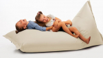 Chilly pilley Bean Bag, Giant Bean Bag, istmepadi, aiapadi, p&otilde;randapadi lamamiseks ja istumiseks, veekindel, l&otilde;&otilde;gastav tool lastele ja t&auml;iskasvanutele (100 x 200 cm, kreem)