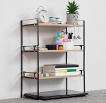 Puidust laua riiul - laua aksessuaarid, armas kabineti korraldus, hoiuriiul ja kabineti kaunistus, esteetiline raamaturiiul naistele, meestele ja lastele