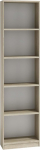 VBChome seisev riiul, 40 x 182 x 30 cm, 5-kohaline kontoririiul, raamaturiiul, raamaturiiul, puitmaterjal, mitmeotstarbeline kapp esikusse, magamistuppa, elutuppa, Sonoma tammepuust, laius 40 cm