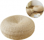 Oshidede 45 x 45 cm Floor Cushion, Tatami Floor Cushion, Seat Cushion, Round Straw Cushion for Home, Patio, Balcony, Tables
