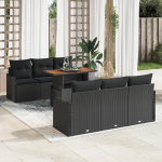 Modulares Gartensofa-Set mit Poly-Rattan und Akazienholz | Ergonomisch f&uuml;r Terrassen und Patios Model3349407