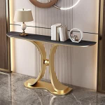 Konsolentisch, Sofatisch aus Metall, Flurtisch, Eingangstisch f&uuml;r den Flur, schmaler Tisch hinter der Couch f&uuml;r den Eingangsbereich, Wohnzimmer, Foyer (Schwarz 2.120 * 30 * 80 cm)