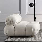 Kaasaegne modulaarne kahekohaline diivan Mugav s&uuml;gav iste Teddy Cloud diivan Tufti disainiga elutuppa magamistuppa ja kontorisse Stiilne valge 95 x 95 x 65 cm