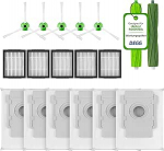 DEGG varuosad XXL - &uuml;hildub iRobot Roomba robottolmuimejaga i7 i7+ i3 i3+ i4 i4+ i6 i6+ i8 i8+ e5 e6 e7 2x kummirattad, 5 x HEPA filter, 5 x k&uuml;lgharja, 6 x tolmuimeja kotid