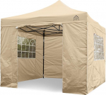 K&otilde;ik hooajad Gazebos, valik 5 v&auml;rvi ja 2 suurust, rasked, t&auml;ielikult veekindlad, Premium Pop Up Gazebo koos 4 x Zip Up k&uuml;lgpaneelide ja kandekotiga (beež, 3m x 3m)....