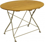 Beer Garden Folding Table 100 cm Round Zinc-Coated Robinia