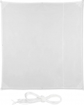 Relaxdays Square Sun Sail, Water-Repellent, UV Protection, with Tension Ropes, Patio, Balcony Canopy W x D: 2 x 2 m, White