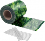 HENG FENG PVC privaatsusekraani ribad topeltvarrasmatte 35 m x 19 cm, sisaldab 20 klambrit, privaatsusekraan 450 g/m&sup2;, aia privaatsusekraan, tuulekaitse aiakaitsele, topeltvarrasmatid, r&otilde;dule