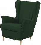 Soferia &uuml;hilduv asenduskate Strandmon tugitoolile, Majestic Velvet Bottle Green kangas (plekikindel ja vetth&uuml;lgav), roheline