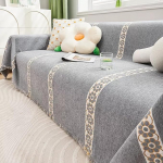 ZCXRYFL Diivan viskab tekke L/U-kujuline diivanikate 1/2/3/4 istekoha mittelibisev diivanikate Kodu Luksuslik &scaron;enillis diivanir&auml;tik Mitmeotstarbelised diivanikatted juuste koera kasside kriimustuste jaoks (180 x 340 cm, Hall 3)