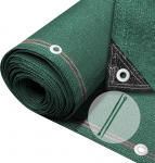 VOUNOT&reg; aiaekraan 1,5 x 10 m, privaatsus tara 230 g/m&sup2; HDPE varju v&otilde;rk, tuulekaitse, UV-kindel, rebenemiskindel, 95% varjestusaste, aukude ja kaablikinnitustega, roheline.