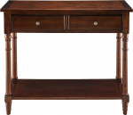 PADMA HOUSE Konsoollaud 2 sahtliga, v&auml;ike diivanilaud riiulitega, sissep&auml;&auml;sulaud, esikusse laud elutuppa, kontorisse, 90 x 35 x 76,5 cm (pruun)