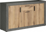 trendteam smart living - Salvada - Sideboard - Matera/Evoke Oak - 5-kohaline ja 3 riiuliga elutoa kapp - (B x K x S) 149 x 83 x 40 cm - T&auml;ispikendusega sahtli kapp