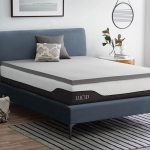 Lucid Bamboo Charcoal Memory Foam Mattress Topper 5cm Activated Carbon Breathable Mattress Topper King Size (150x200cm)