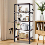 P&ouml;&ouml;rlev raamaturiiul, must, 360&deg; p&ouml;&ouml;rlev raamaturiiul, p&ouml;&ouml;rlev riiul, raamaturiiul, ruumi s&auml;&auml;stev, raamaturiiul, seisev riiul elutuppa, magamistuppa, kontorisse (Vintage Brown)