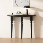 Retro Konsool Sofatisch Halbmond Design Eingangstisch f&uuml;r Wohnzimmer Flur