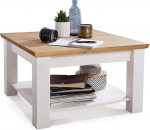 moebel-eins Bornholm kohvilaud, t&auml;ispuit, m&auml;nni valge/tamme v&auml;rvi, 75 x 75 cm