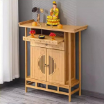 Bambus-Altartisch f&uuml;r Buddha, 120 cm Meditationsschrank, lihtsam buddhistischer Schrein mit Aufbewahrung, Opfertisch f&uuml;r den Haushalt f&uuml;r spirituelle Praxis, Zen-Wohndekor