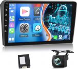 NHOPEEW 2G + 64G Android autoradio Peugeot 407 2004-2011 - Traadita Carplay & Android auto - 9-tolline Android stereo koos WiFi EQ GPS Mirror Link FM RDS + AHD tahavaate kaamera ja mikrofoniga