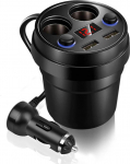 Autolaadija, Dual USB autolaadija auto pistikupesa tassihoidja sigaretis&uuml;&uuml;taja intelligentse LED-ekraaniga nutitelefoni tahvelarvuti GPS jaoks